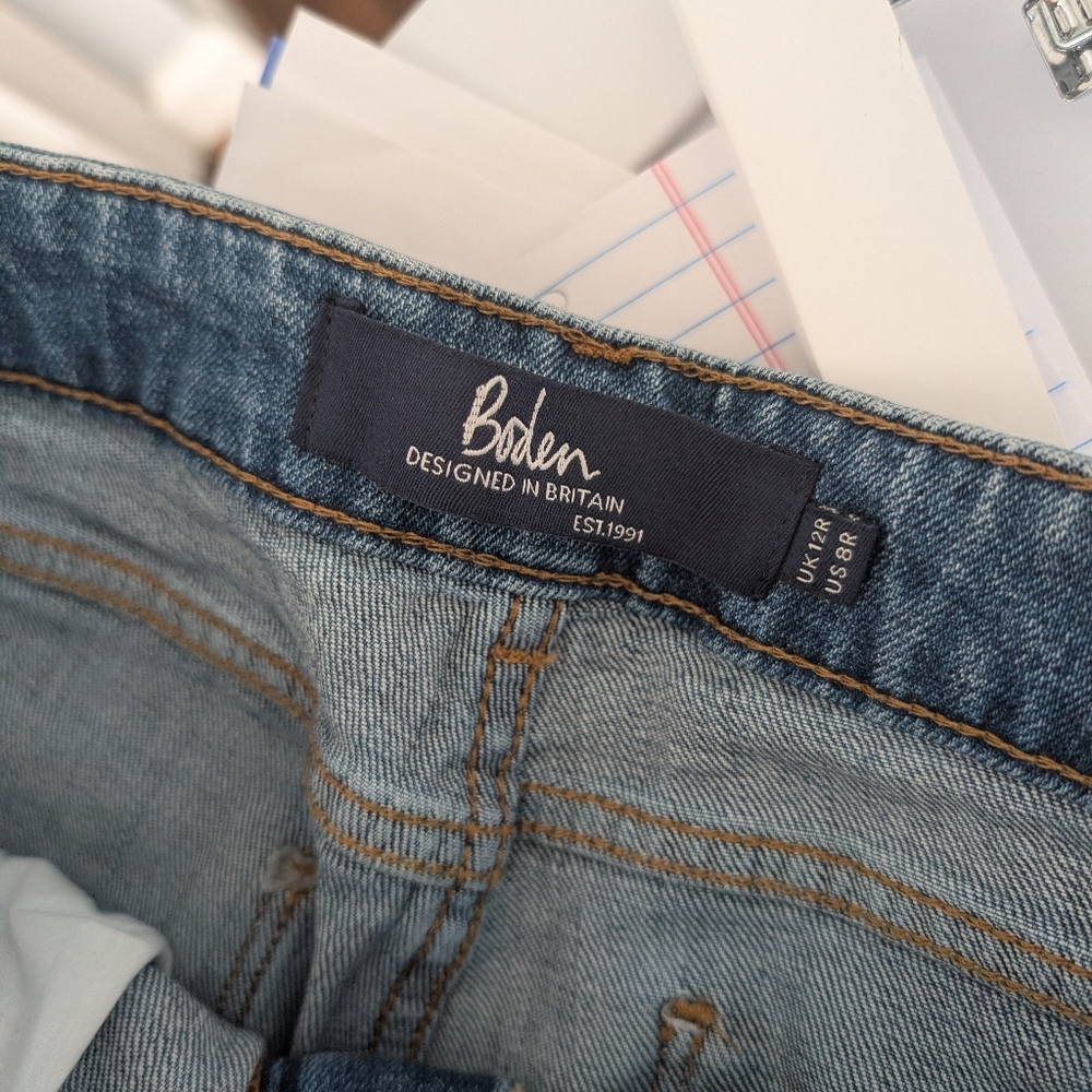 Women's Boden Cambridge Ankle Skimmer Size 8 Regular Jeans Denim - Picture 2 of 7